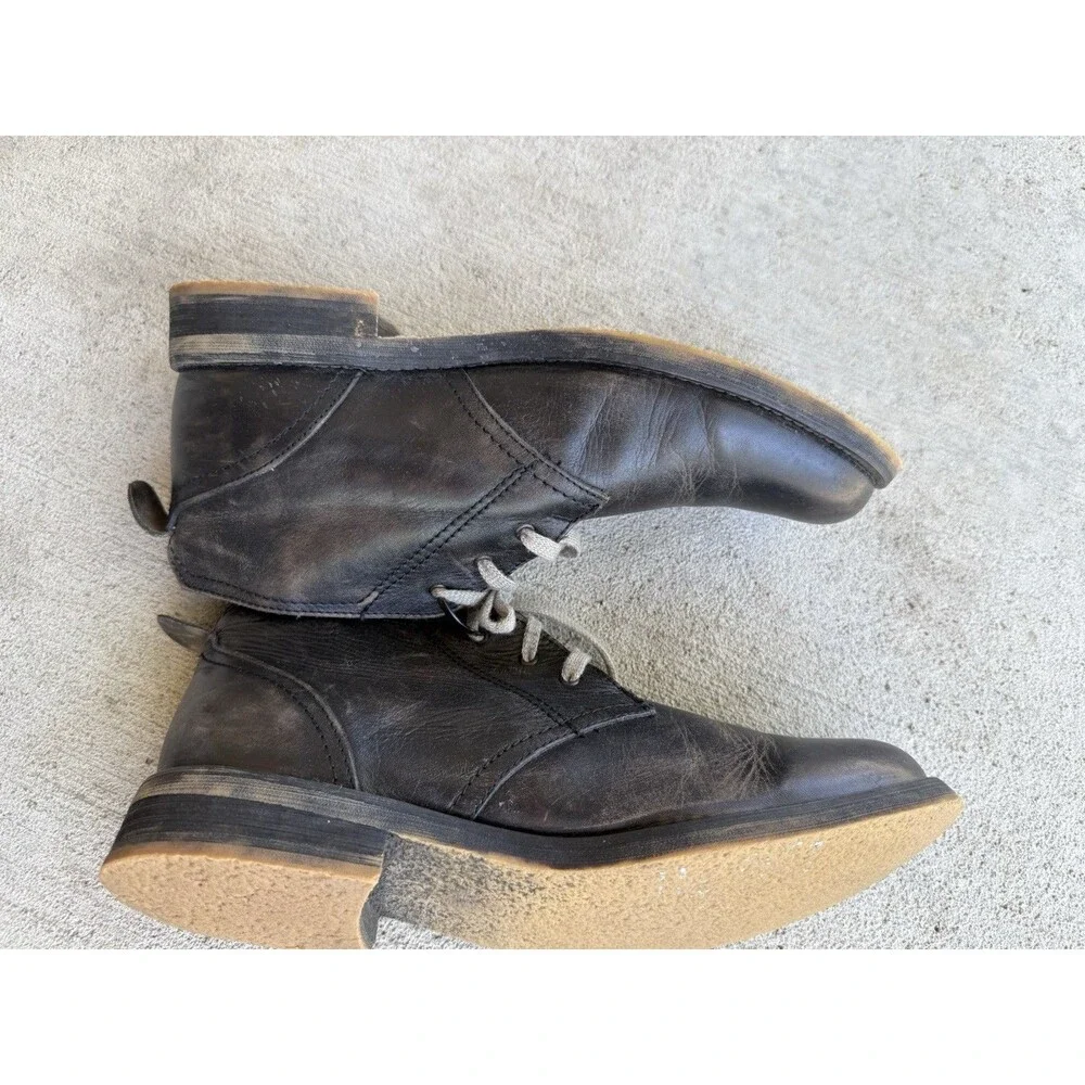 bed stu black leather boots size 10.5